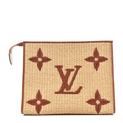 LOUIS VUITTON Raffia Monogram Giant Toiletry Pouch 26